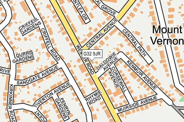 G32 9JR map - OS OpenMap – Local (Ordnance Survey)