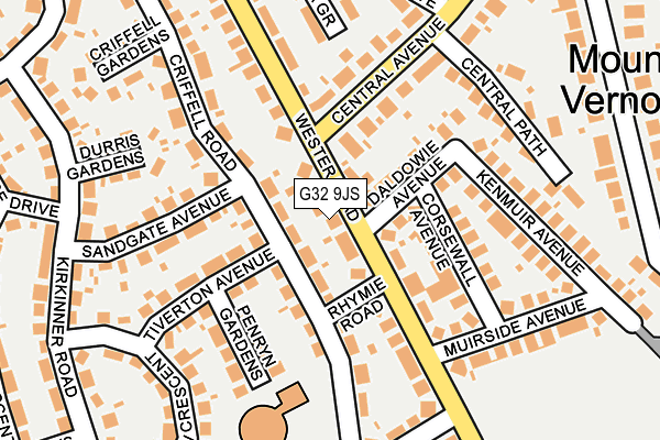 G32 9JS map - OS OpenMap – Local (Ordnance Survey)