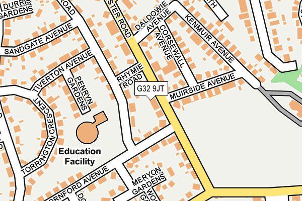 G32 9JT map - OS OpenMap – Local (Ordnance Survey)