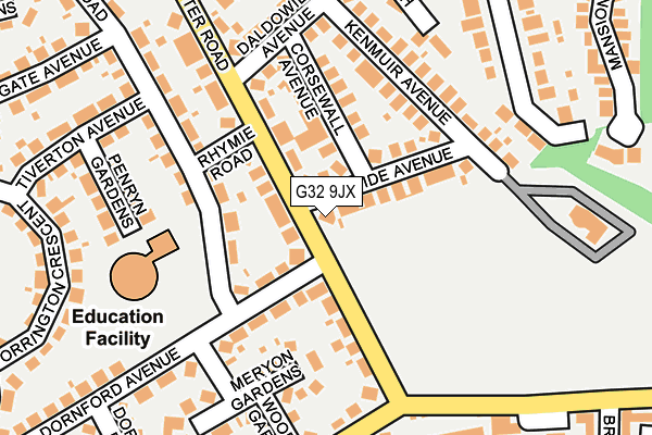 G32 9JX map - OS OpenMap – Local (Ordnance Survey)