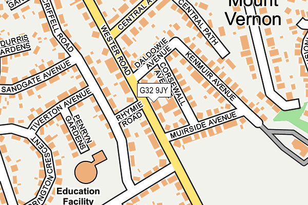 G32 9JY map - OS OpenMap – Local (Ordnance Survey)