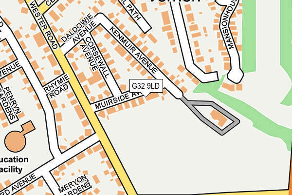 G32 9LD map - OS OpenMap – Local (Ordnance Survey)