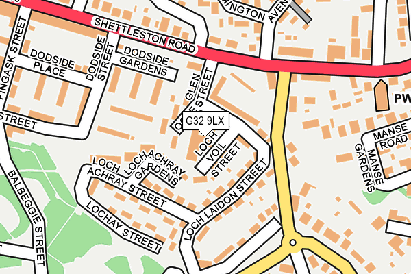 G32 9LX map - OS OpenMap – Local (Ordnance Survey)