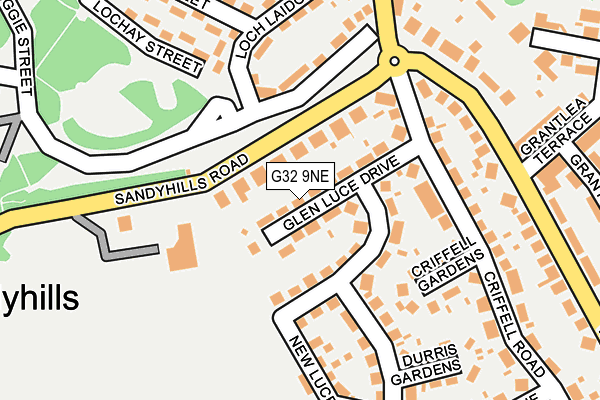 G32 9NE map - OS OpenMap – Local (Ordnance Survey)