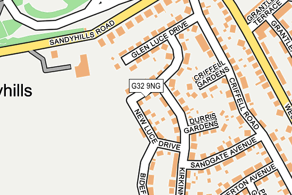 G32 9NG map - OS OpenMap – Local (Ordnance Survey)