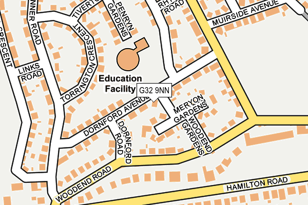 G32 9NN map - OS OpenMap – Local (Ordnance Survey)