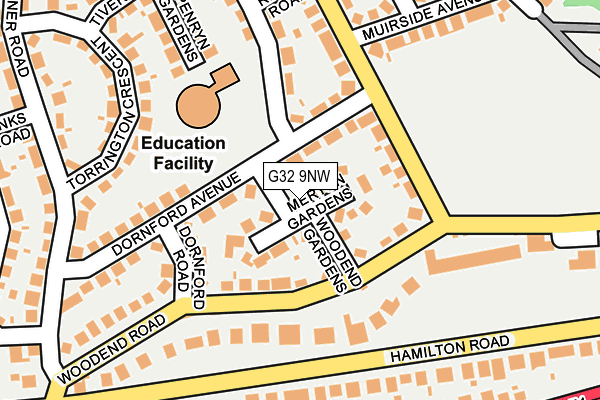 G32 9NW map - OS OpenMap – Local (Ordnance Survey)