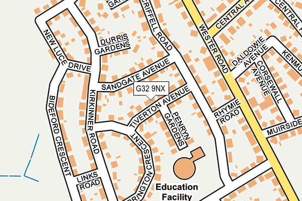 G32 9NX map - OS OpenMap – Local (Ordnance Survey)