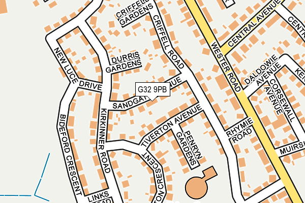G32 9PB map - OS OpenMap – Local (Ordnance Survey)