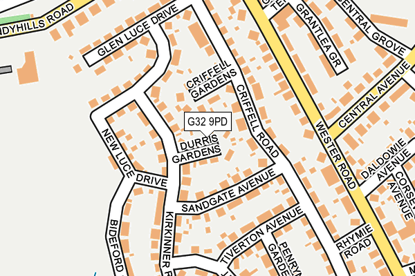 G32 9PD map - OS OpenMap – Local (Ordnance Survey)