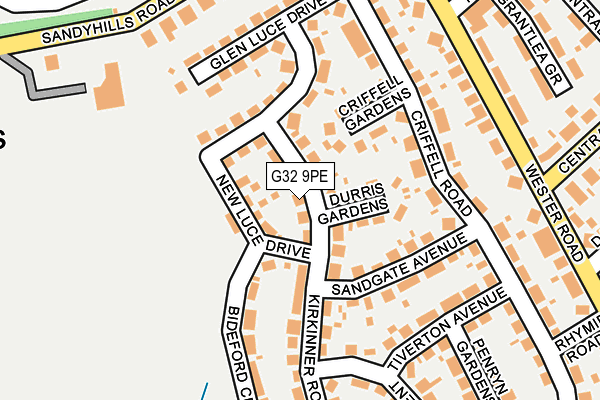 G32 9PE map - OS OpenMap – Local (Ordnance Survey)