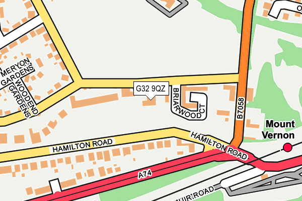 G32 9QZ map - OS OpenMap – Local (Ordnance Survey)