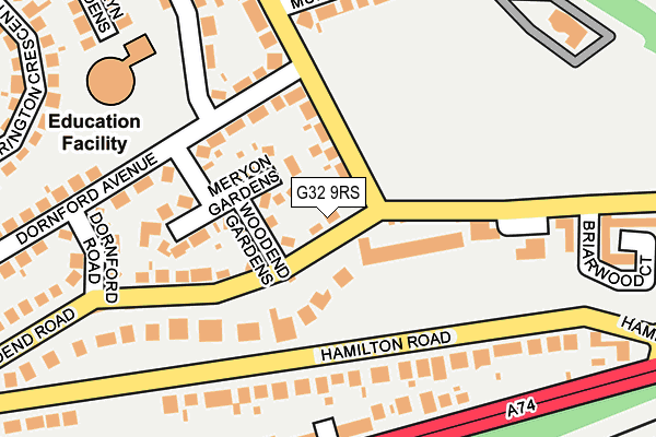 G32 9RS map - OS OpenMap – Local (Ordnance Survey)