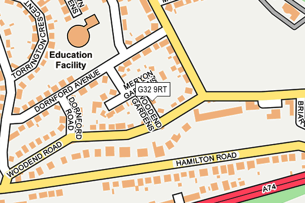 G32 9RT map - OS OpenMap – Local (Ordnance Survey)