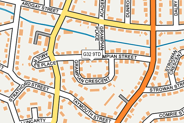G32 9TD map - OS OpenMap – Local (Ordnance Survey)