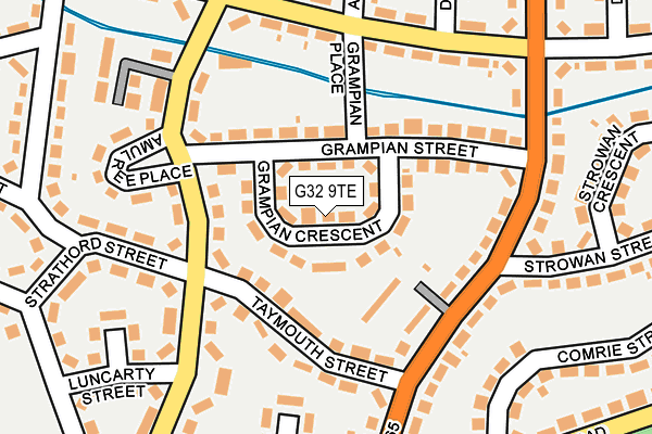 G32 9TE map - OS OpenMap – Local (Ordnance Survey)