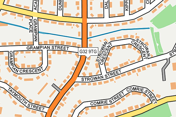 G32 9TG map - OS OpenMap – Local (Ordnance Survey)