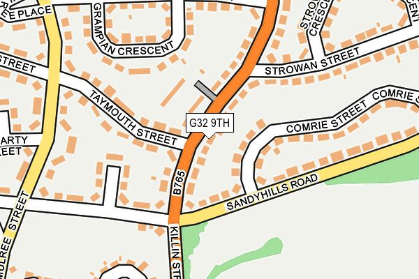 G32 9TH map - OS OpenMap – Local (Ordnance Survey)
