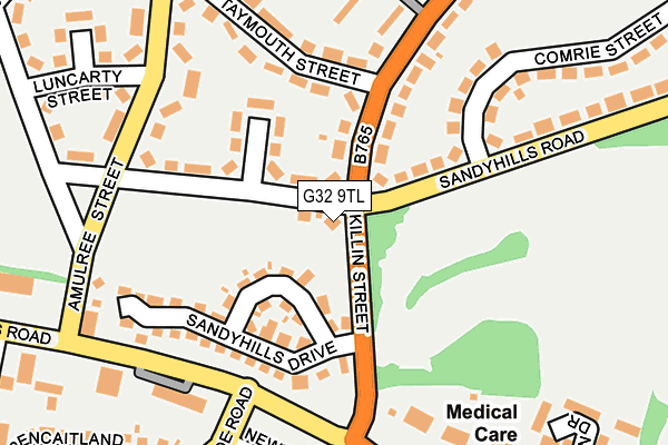 G32 9TL map - OS OpenMap – Local (Ordnance Survey)