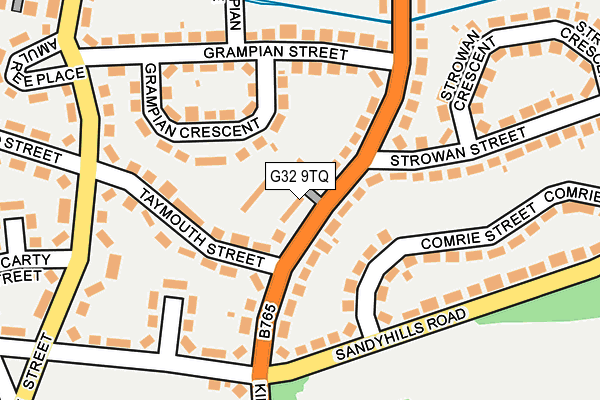 G32 9TQ map - OS OpenMap – Local (Ordnance Survey)
