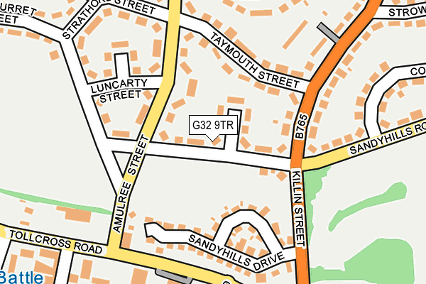 G32 9TR map - OS OpenMap – Local (Ordnance Survey)