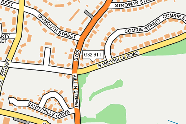 G32 9TT map - OS OpenMap – Local (Ordnance Survey)