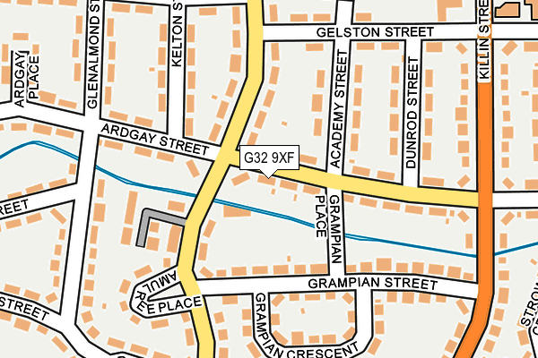 G32 9XF map - OS OpenMap – Local (Ordnance Survey)