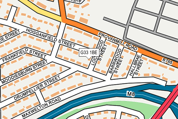 G33 1BE map - OS OpenMap – Local (Ordnance Survey)