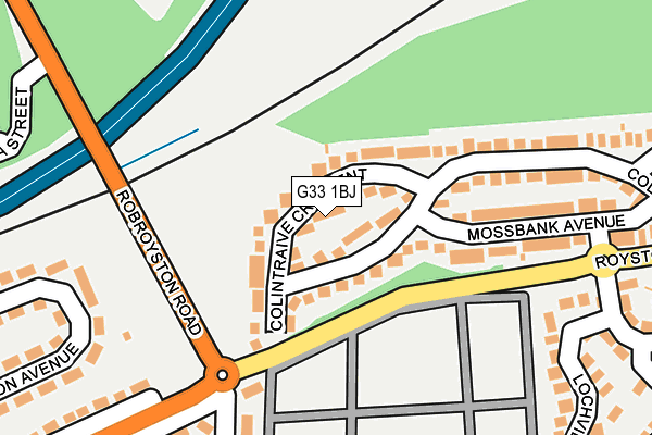 G33 1BJ map - OS OpenMap – Local (Ordnance Survey)