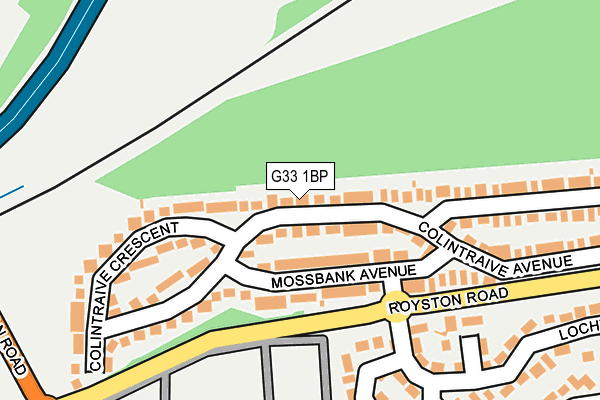G33 1BP map - OS OpenMap – Local (Ordnance Survey)