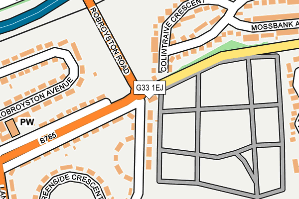 G33 1EJ map - OS OpenMap – Local (Ordnance Survey)