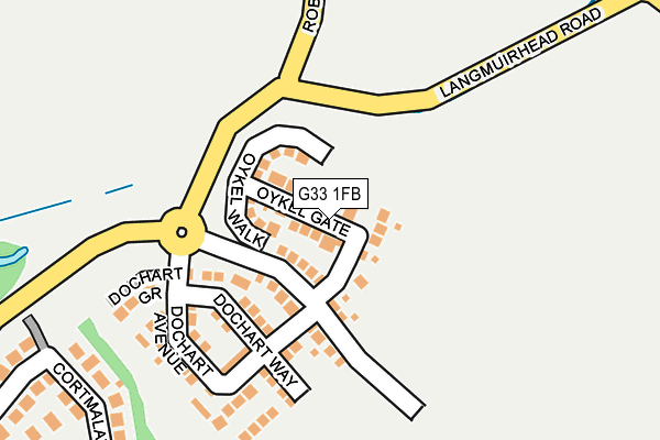 G33 1FB map - OS OpenMap – Local (Ordnance Survey)