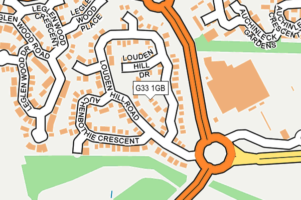 G33 1GB map - OS OpenMap – Local (Ordnance Survey)