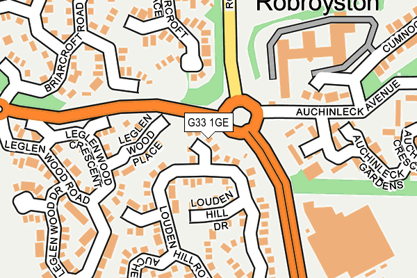 G33 1GE map - OS OpenMap – Local (Ordnance Survey)