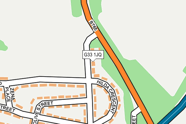 G33 1JQ map - OS OpenMap – Local (Ordnance Survey)