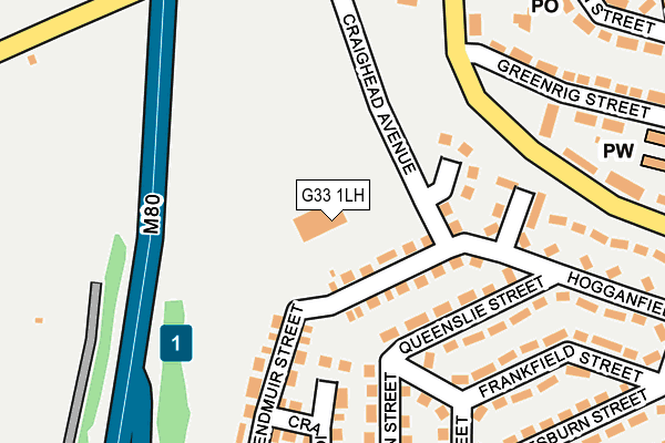 G33 1LH map - OS OpenMap – Local (Ordnance Survey)