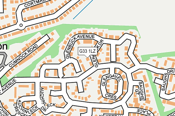 G33 1LZ map - OS OpenMap – Local (Ordnance Survey)