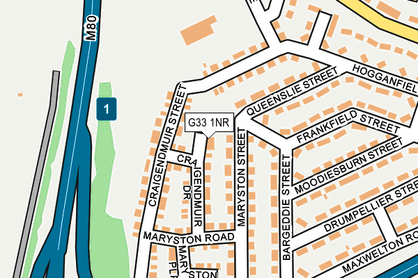G33 1NR map - OS OpenMap – Local (Ordnance Survey)