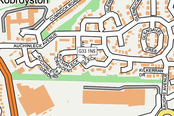 G33 1NS map - OS OpenMap – Local (Ordnance Survey)