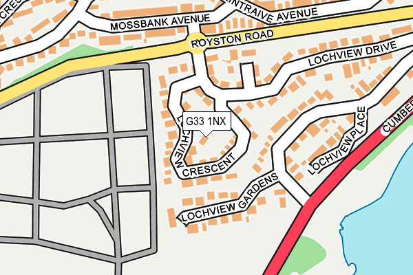 G33 1NX map - OS OpenMap – Local (Ordnance Survey)