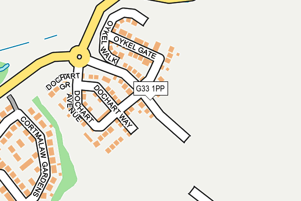 G33 1PP map - OS OpenMap – Local (Ordnance Survey)