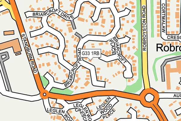 G33 1RB map - OS OpenMap – Local (Ordnance Survey)