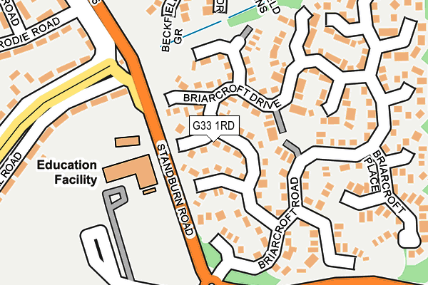 G33 1RD map - OS OpenMap – Local (Ordnance Survey)