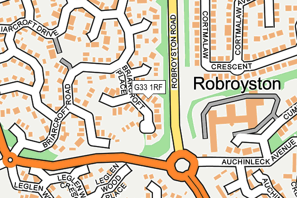 G33 1RF map - OS OpenMap – Local (Ordnance Survey)