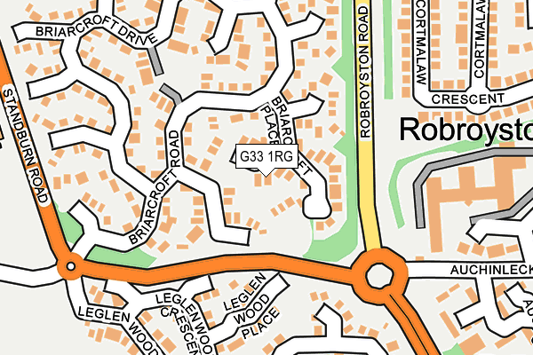 G33 1RG map - OS OpenMap – Local (Ordnance Survey)