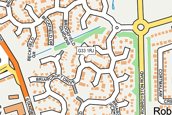 G33 1RJ map - OS OpenMap – Local (Ordnance Survey)