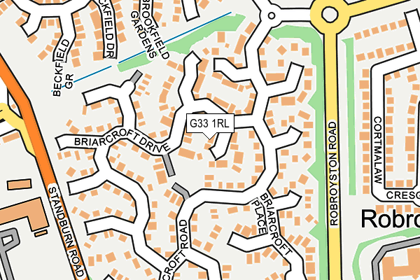 G33 1RL map - OS OpenMap – Local (Ordnance Survey)