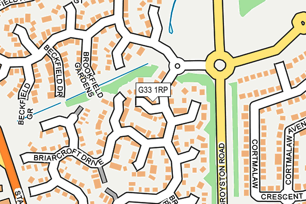 G33 1RP map - OS OpenMap – Local (Ordnance Survey)