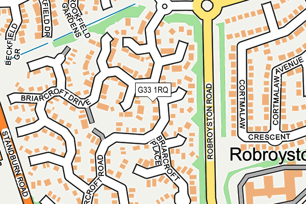 G33 1RQ map - OS OpenMap – Local (Ordnance Survey)