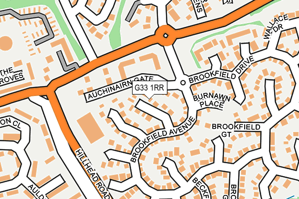 G33 1RR map - OS OpenMap – Local (Ordnance Survey)